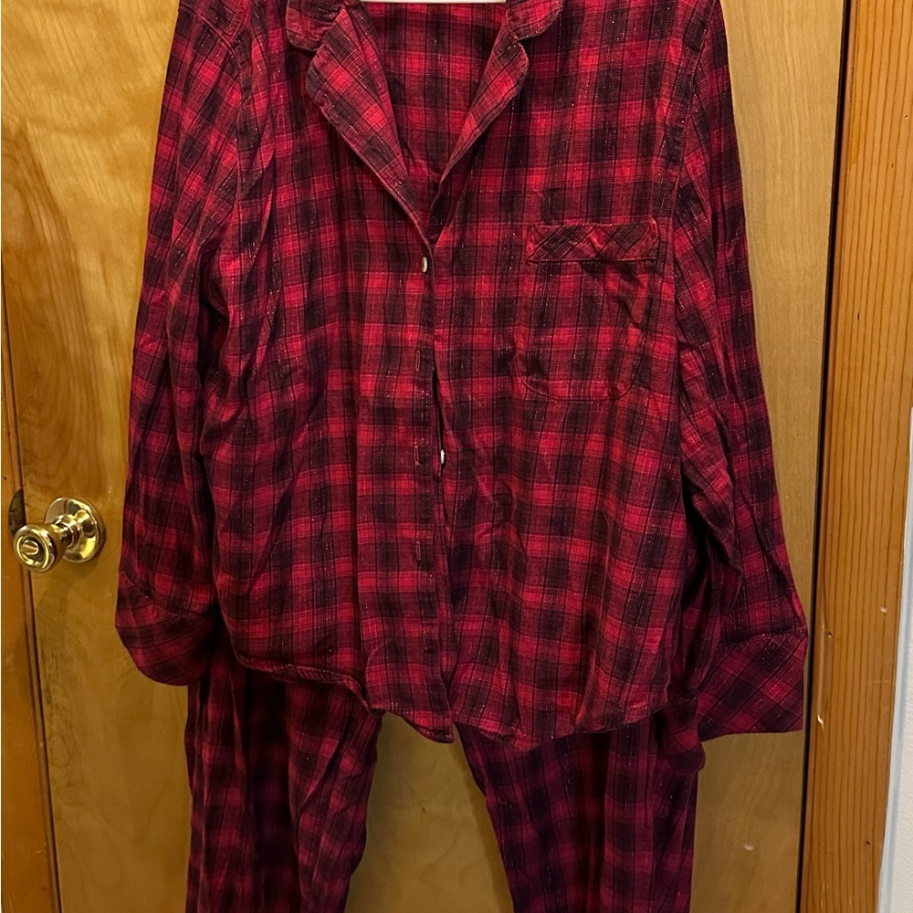 Victoria's Secret Red Plaid Pajama Set